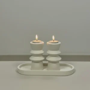 2 פמוטים רומי + מגש